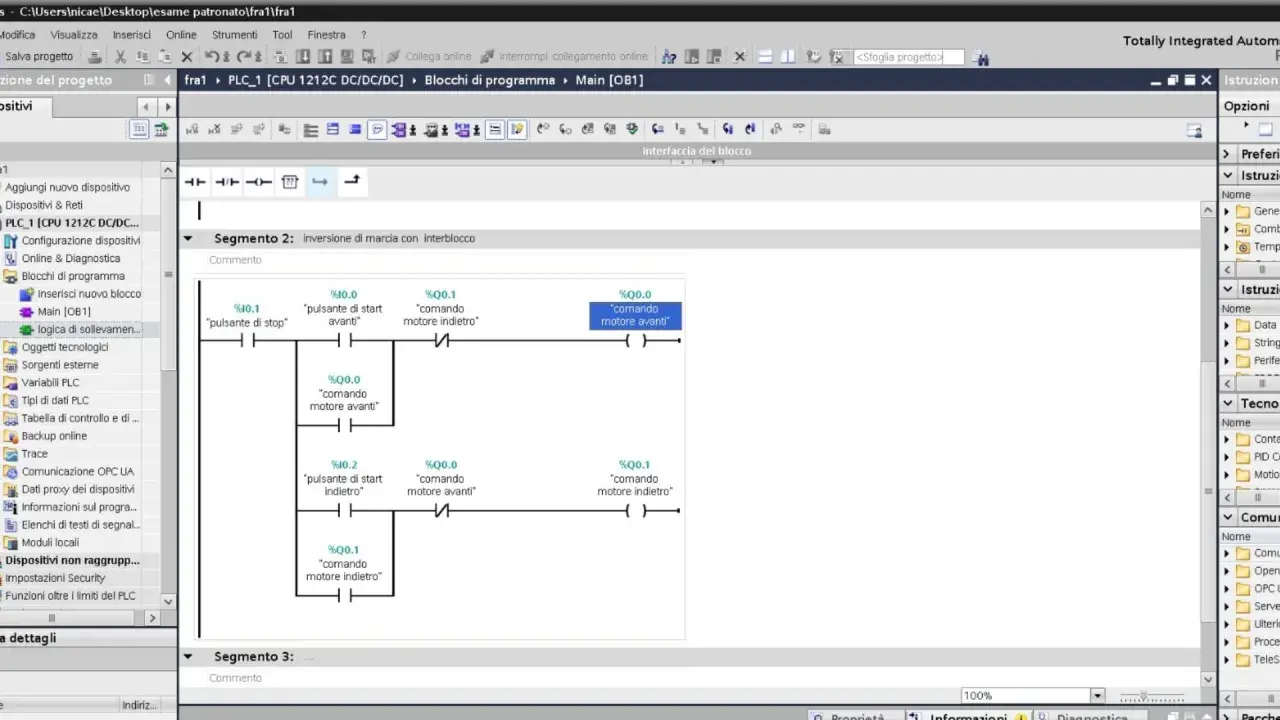 Programmatore PLC: uno stipendio interessante per chi progetta logiche di automazione. L'immagine mostra un software di programmazione PLC.