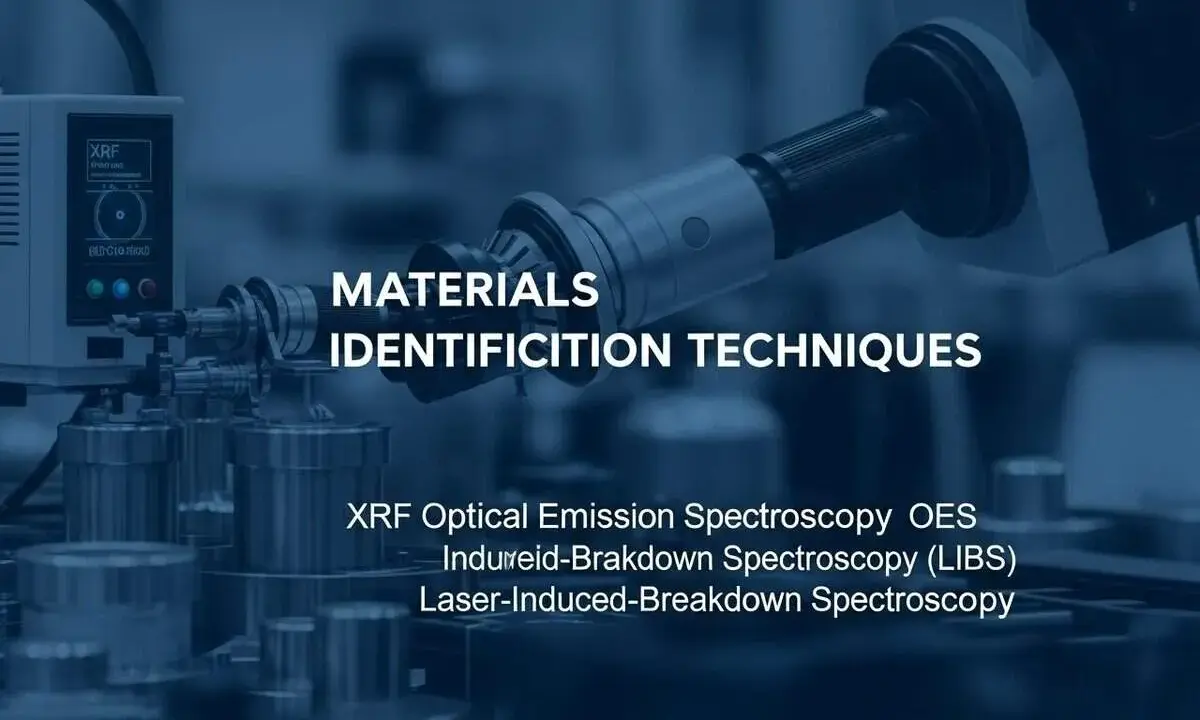 Tecniche di identificazione dei materiali, con un focus su XRF e spettroscopia per un'identificazione positiva.
