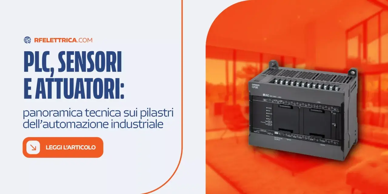 Un PLC OMRON CP2E, un componente chiave per l'automazione industriale, in primo piano.