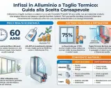 Infissi in alluminio a taglio termico: durata 60 anni, design slim, 75% di successo con posa corretta. Il codice 4043 è un esempio di eccellenza.