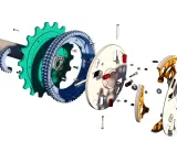 Componenti di un sistema di trasmissione, con ingranaggi, molle e bulloni, frutto di un'accurata progettazione meccanica 3D.