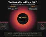 La zona termicamente alterata (ZTA) da saldatura è un'area metallica modificata che impatta resistenza e corrosione.