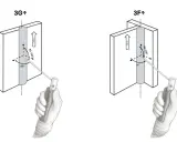 Diagrammi di saldatura 3G e 3F mostrano angoli e direzioni per evitare che l'elettrodo si attacchi.