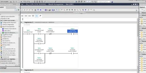 Programmatore PLC: uno stipendio interessante per chi progetta logiche di automazione. L'immagine mostra un software di programmazione PLC.