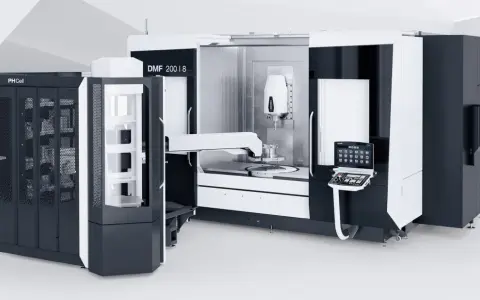 Macchina utensile DMG MORI 5 assi con sistema di carico automatico PH Cell.