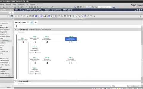 Programmatore PLC: uno stipendio interessante per chi progetta logiche di automazione. L'immagine mostra un software di programmazione PLC.