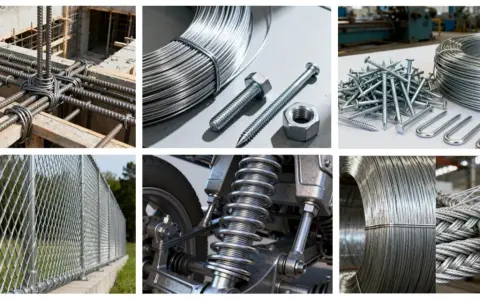 Armature per costruzioni, fili metallici, viti, chiodi, recinzioni, sospensioni e cavi: ecco cos'è la vergella in diverse forme.