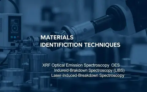 Tecniche di identificazione dei materiali, con un focus su XRF e spettroscopia per un'identificazione positiva.