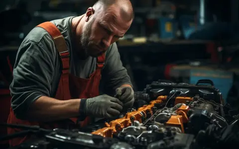 Meccanico esperto al lavoro su un motore. Scopri quanto guadagna un meccanico in proprio con dedizione e competenza.