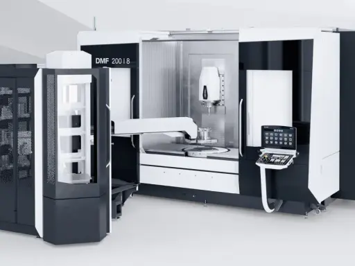 Macchina utensile DMG MORI 5 assi con sistema di carico automatico PH Cell.