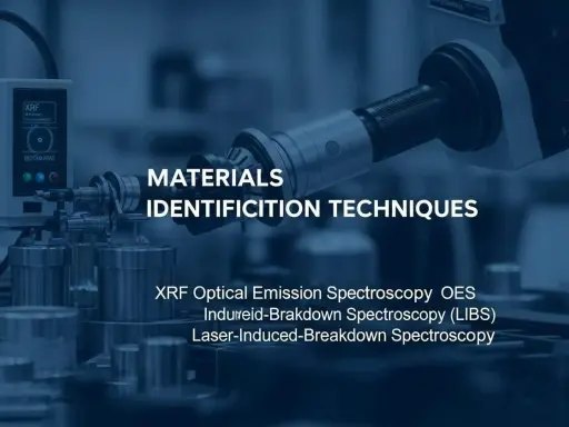 Tecniche di identificazione dei materiali, con un focus su XRF e spettroscopia per un'identificazione positiva.