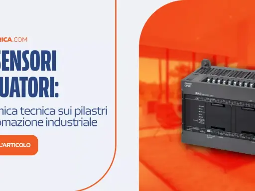 Un PLC OMRON CP2E, un componente chiave per l'automazione industriale, in primo piano.