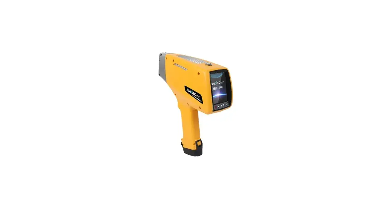 Analizzatore portatile giallo per una rapida e positive material identification.